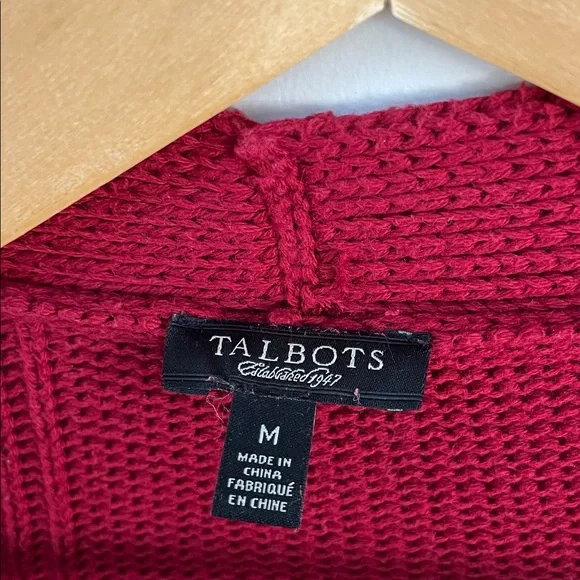 Talbots Red Knit Cardigan - Picture 3 of 10